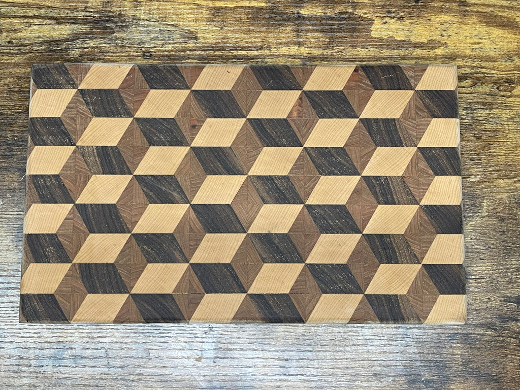 3D design cutting board - butcher block style serving tray