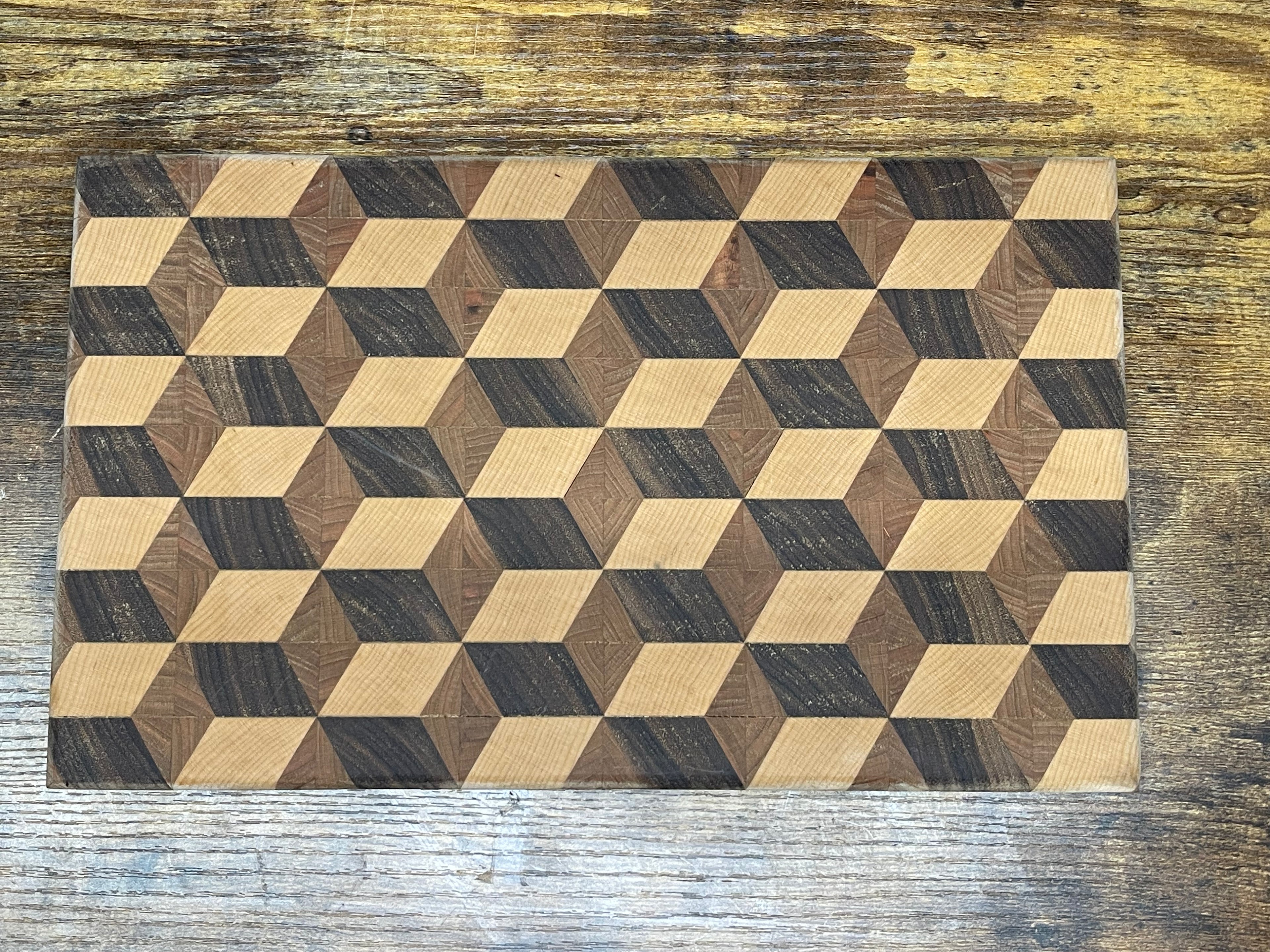 3D design cutting board - butcher block style serving tray