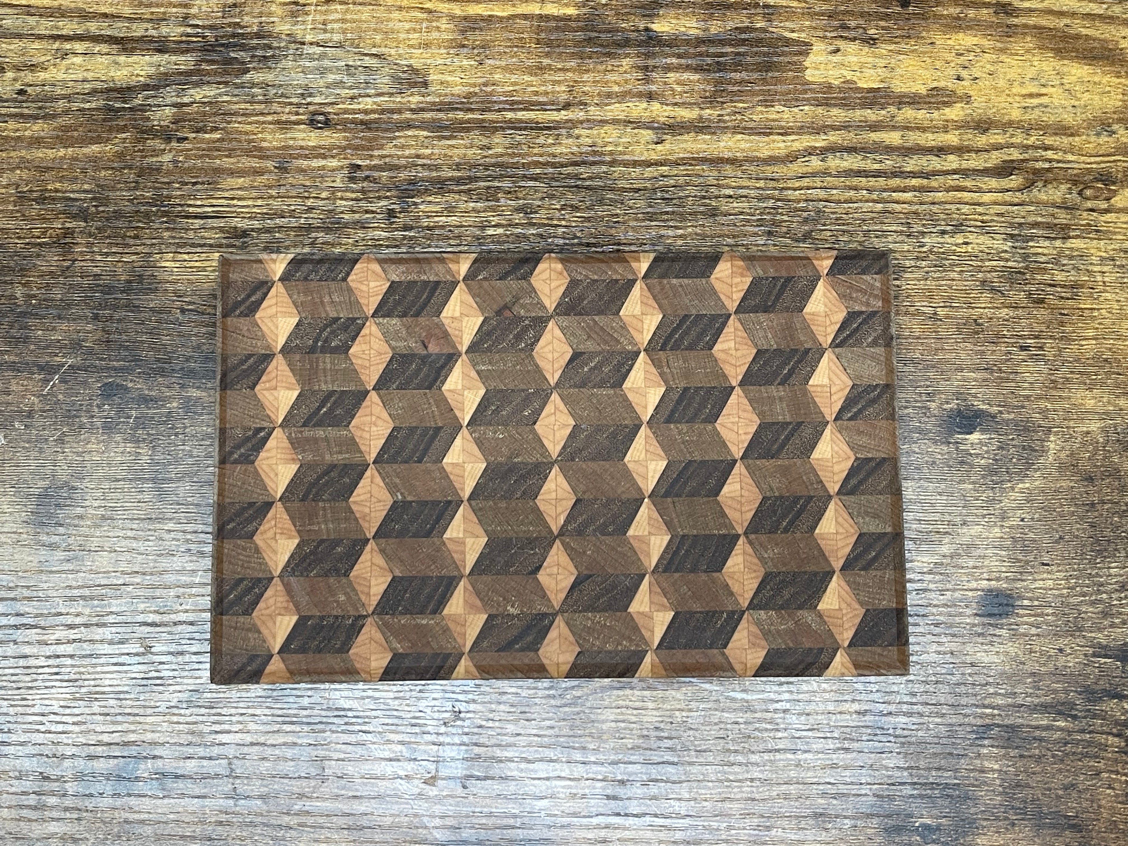 Small butcher block style serving tray - Durable and illusive