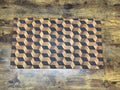 Large end grain cutting board - 3D patterned serving tray