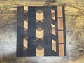 Geometric pattern walnut cutting board
